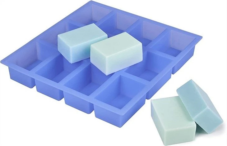 blue rectangle soap mold