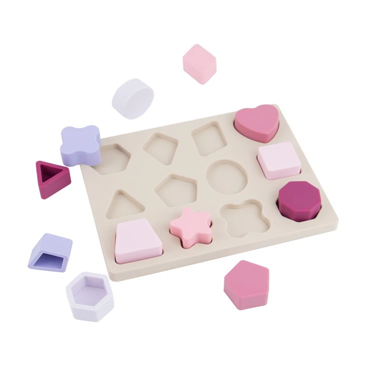 Silicone Baby Montessori Nesting Block Toys